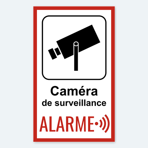 Sticker autocollant dissuasif Site placé sous alarme & Vidéo